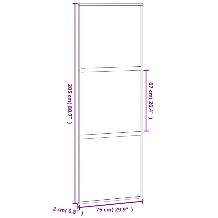 Drsna vrata bela 76x205 cm kaljeno steklo in aluminij